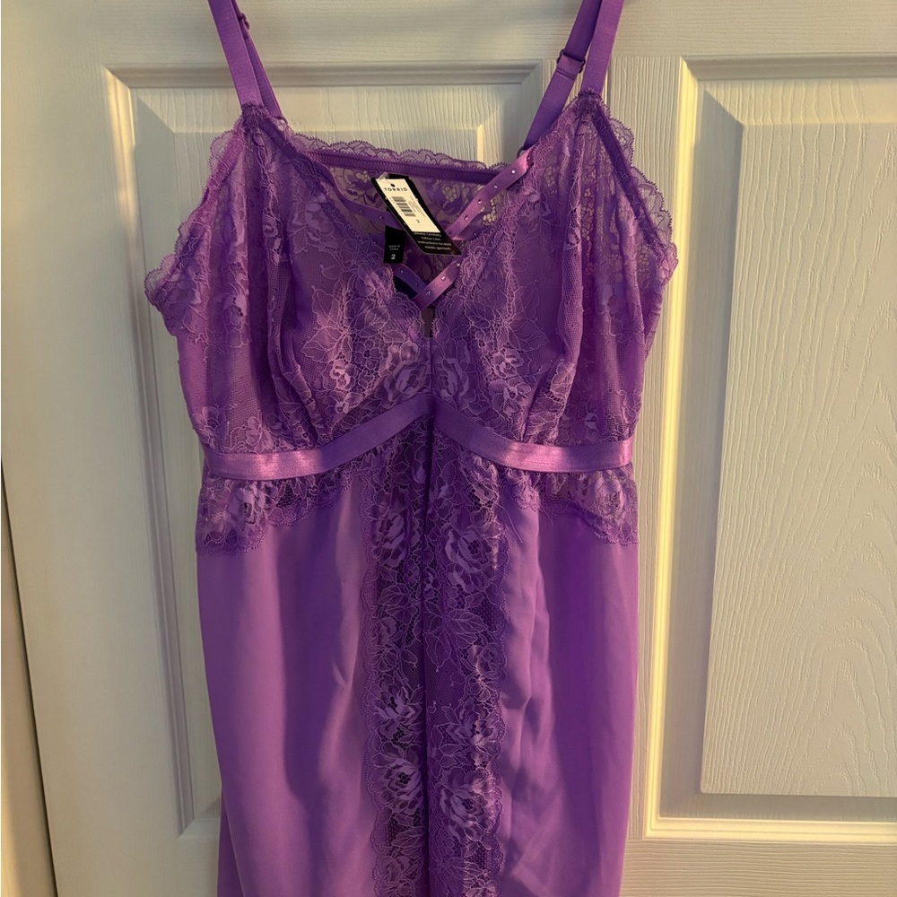 NWT Torrid Purple Lace Chemise